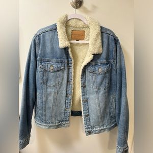 Lucky Brand Jean Jacket w/ Sherpa Lining